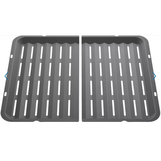 Bosch kétrészes grilltálca fekete zománcozott 00577715