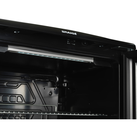 Snaige CD14SM-S3JJ3CX fekete üvegajtós hűtő 85cm