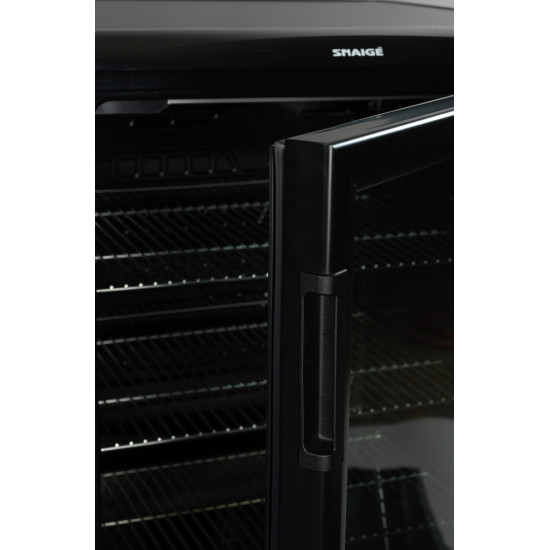 Snaige CD14SM-S3JJ3CX fekete üvegajtós hűtő 85cm