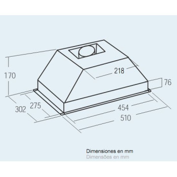 Cata G-45 X/L felső szekrénybe vagy kürtőbe építhető  konyhai elszívó, inox, 45 cm széles
