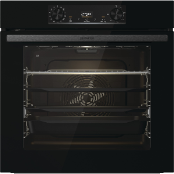 Gorenje BPS6737E14BG beépíthető pirolitikus öntisztító fekete sütő 77L, ExtraSteam gőzfunkcióval, 59.5x56.4x59.5 cm, fekete