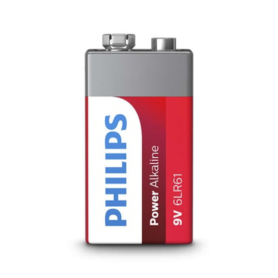 Philips 6LR61P1B /10 9 V Power Alkaline 9V elem