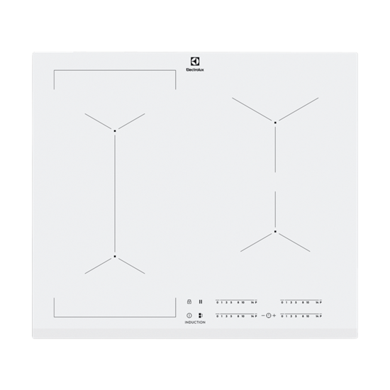 Electrolux EIV63440BW beépíthető indukciós kerámialap, 59x52x4.4 cm, fehér 