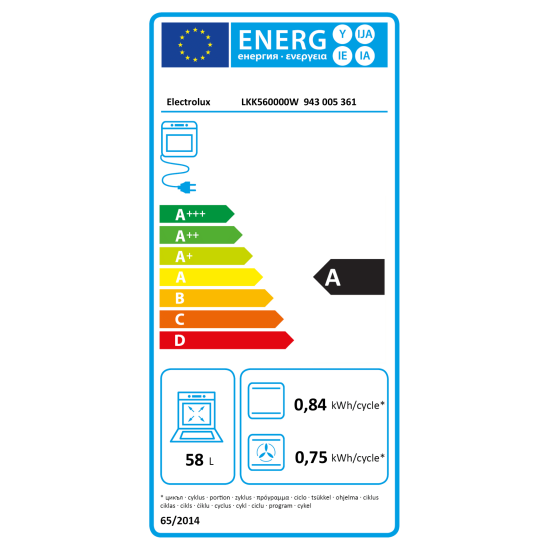 Electrolux LKK560000W kombinált tűzhely