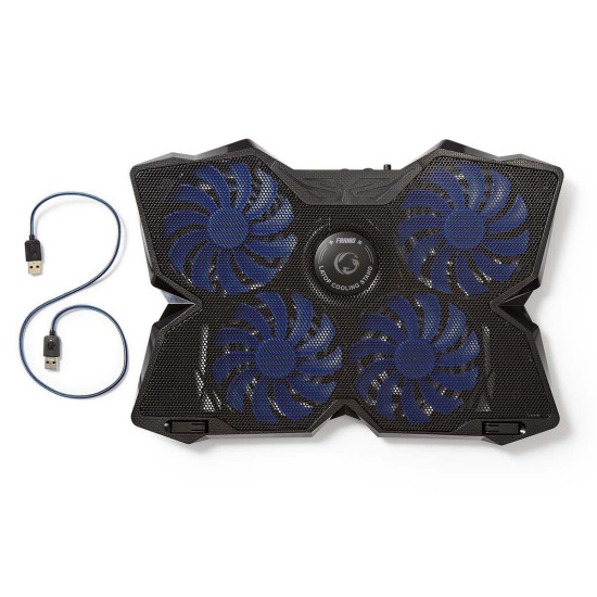 Nedis GNCR200BK GAMING Notebook hűtő 15-19"-ig négy állítható ventilátorral