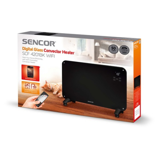 Sencor SCF4201BK elektromos üveg konvektor