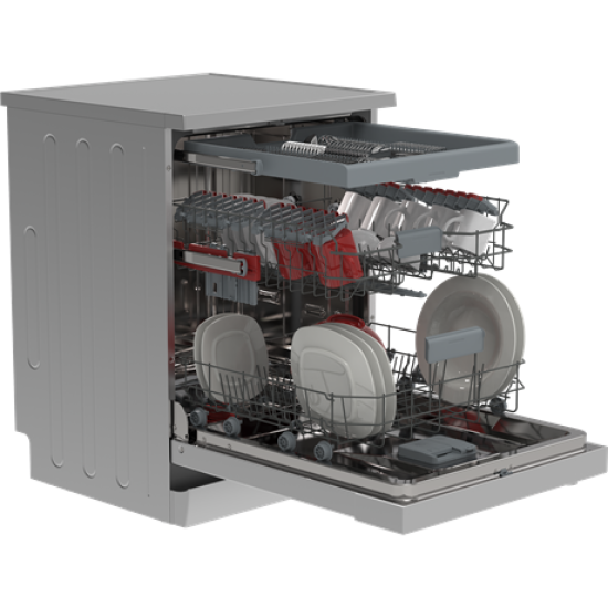 Sharp QW-NA1DF45EI-EU mosogatógép, 15 terítékes, 59.8x59.8x85 cm, inox 