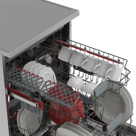 Sharp QW-NA1DF45EI-EU mosogatógép, 15 terítékes, 59.8x59.8x85 cm, inox 