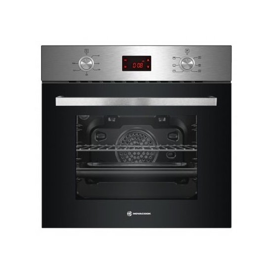 Novacook BE6-LD beépíthető sütő 6 féle sütési funkcióval, 59.4x58.9x59.5 cm, fekete 