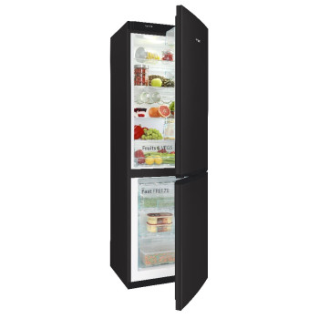 Snaigé RF56SM-S5JJ2FO fekete alulfagyasztós kombinált hűtőszekrény 185x60x65cm