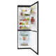 Snaigé RF56SM-S5JJ2FO fekete alulfagyasztós kombinált hűtőszekrény 185x60x65cm