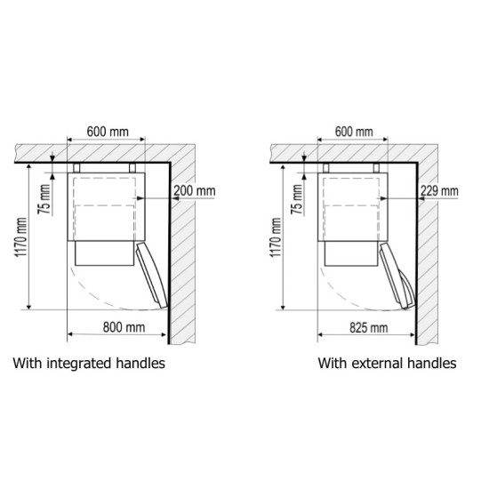 Snaigé RF56SM-S5JJ2FO fekete alulfagyasztós kombinált hűtőszekrény 185x60x65cm