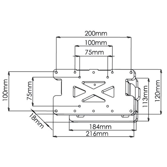 Stell SHO1027 LED fali tartó, konzol 13"-30", ezüst 
