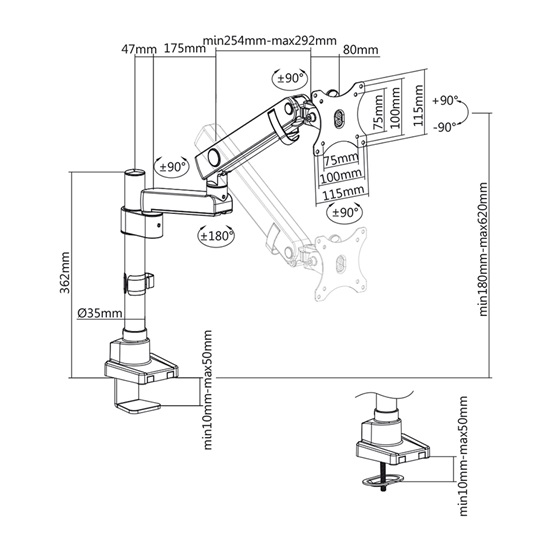 Stell SOS 2012 Single monitortartó