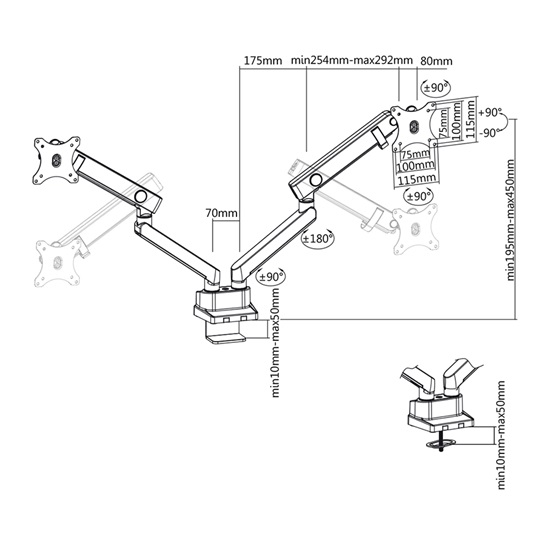Stell SOS 2021 Dual monitortartó