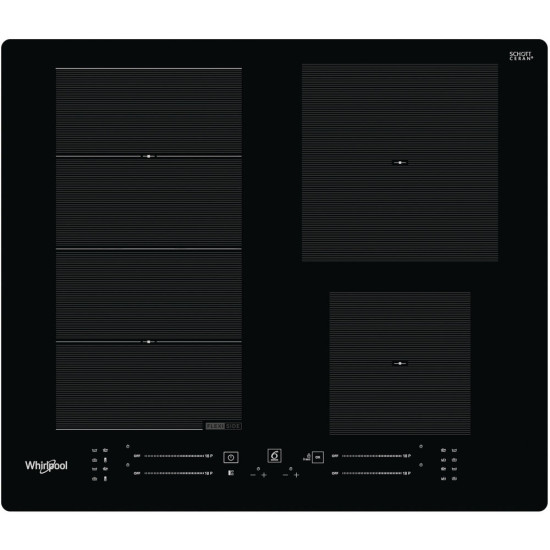 Whirlpool WFS7560NE beépíthető indukciós kerámia főzőlap, 59x51x5.4 cm, fekete szín