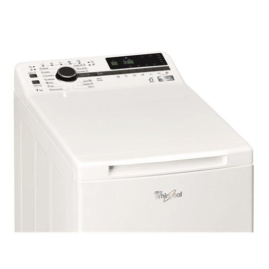 Whirlpool TDLRB7232BS EU/N felültöltős mosógép ZEN techológia, extra csendes Direct Drive motor, 7 kg, 40x60x90 cm 