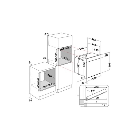 Whirlpool WTA C 8411 SC OW beépíthető sütő