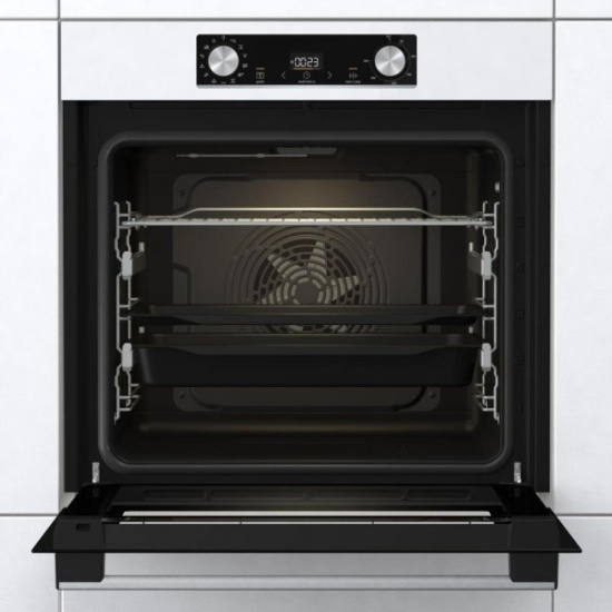 Gorenje BOS67372CLB beépíthető fekete rusztikus sütő ExtraSteam gőzfunkcióval, 59.5x56.4x59.5 cm