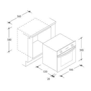 Candy FCT625XL beépíthető sütő inox