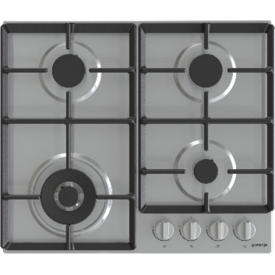 Gorenje GW641EX beépíthető gáz főzőlap 1 WOK + 3 ChefBurners nagyobb teljesítményű égőfej, 60x52x13 cm