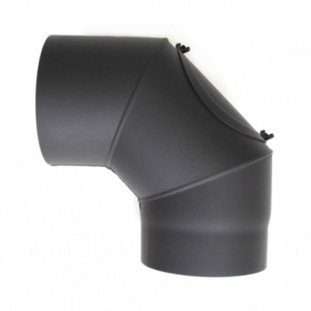 Füstcső könyök 150mm/90°, 1,5mm vastag, tisztítónyílással