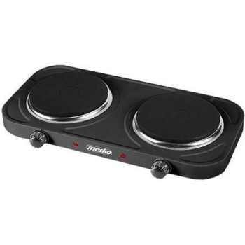 Mesko MS6509 villanyrezsó, fekete 2 főzőzónás elektromos főzőlap