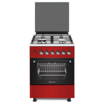 Novacook F6TS40E6 RD meggypiros kombinált wok gáz égős tűzhely légkeveréssel 60cm 