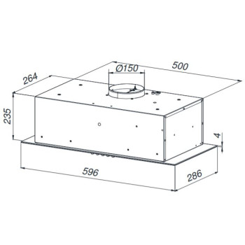 MPM MPM-60-OWS-02 szekrénybe bépíthető fekete konyhai elszívó 60 cm MPM60OWS02