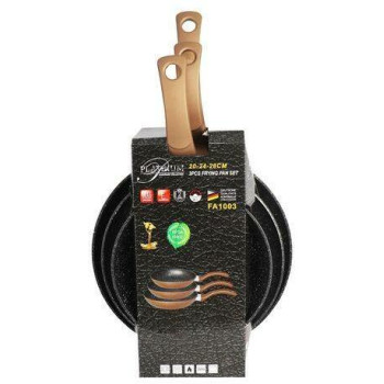 Platinum serpenyő SZETT 3 részes fekete 20-24-28 cm FA1003