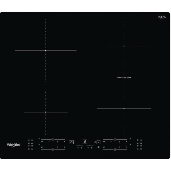 Whirlpool WBB8360 NE beépíthető indukciós kerámia főzőlap, 59x51x5.4 cm, fekete szín 