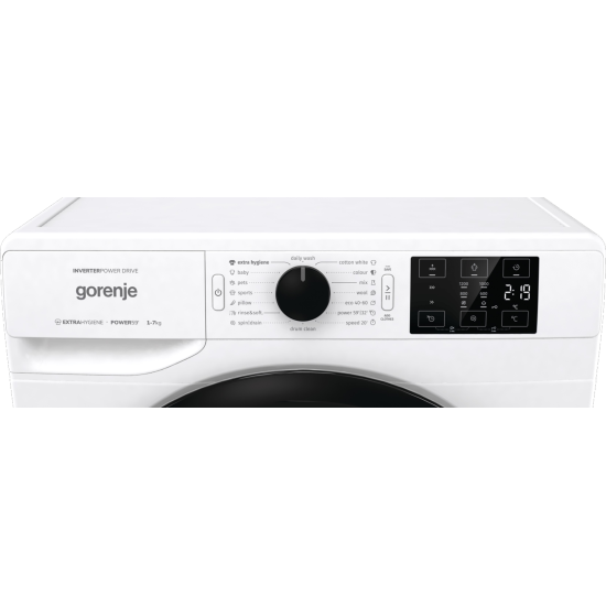 Gorenje WNEI72SB elöltöltős keskeny mosógép inverter motor 7kg, 60x46.5x85 cm 