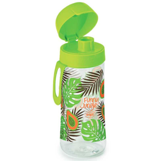 Snips 000668 0,5 l vizes palack BPA mentes, ütésálló és karcolódás mentes tritán műanyagból dzsungel mintás borítással