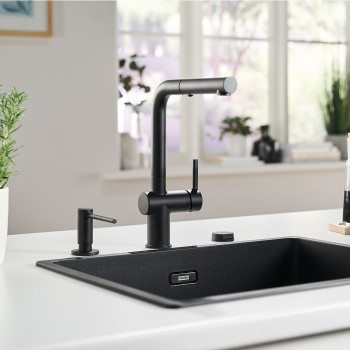 Franke Active L Doccia egykaros mosogató csaptelep,fekete matt,115.0653.382