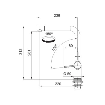 Franke Active Plus L egykaros mosogató csaptelep,króm/fekete,115.0653.373