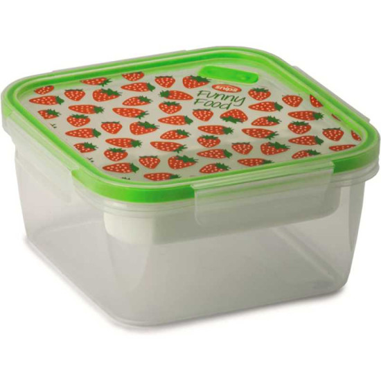 Snips 033101 ételhordó doboz, műanyag, 1,4 liter, epres mintával, BPA mentes