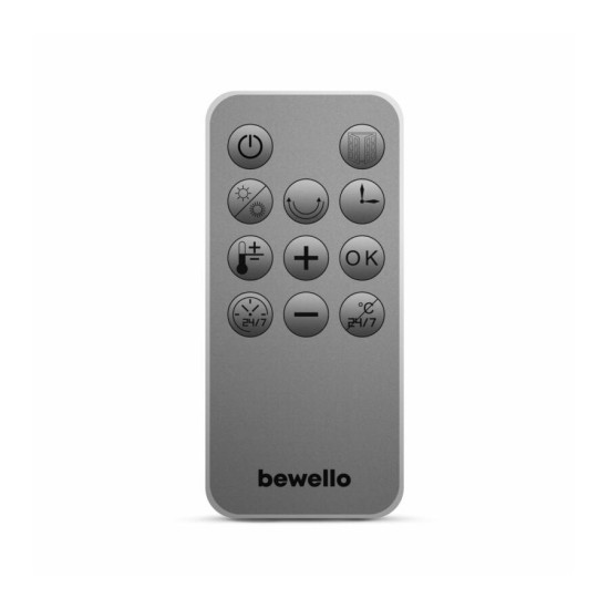 Bewello BW2101 Fali hősugárzó - 1000/2000W - LED kijelző - 230V - fehér  