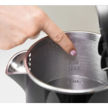 MPM MCZ-120/C vízforraló hőmérséklet kijelzővel,fekete,1.5L,LED világítás