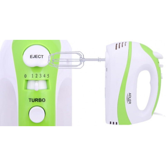 Adler AD4205 kézimixer 300W ZÖLD-fehér