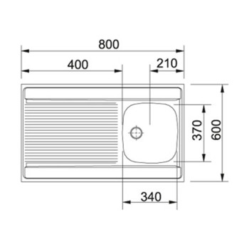Franke DSN 711 Eco mosogatótálca inox 80cmx60cm