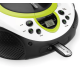 Lenco SCD-38 USB hordozható FM rádió CD és USB lejátszóval zöld/fehér 
