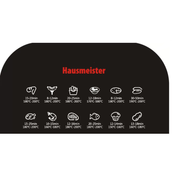 Hausmeister HM6932 bió fritu Air Fryer forrólevegős sütő, 2.5 l, idő- és hőfok beállítással, olajmentes sütés