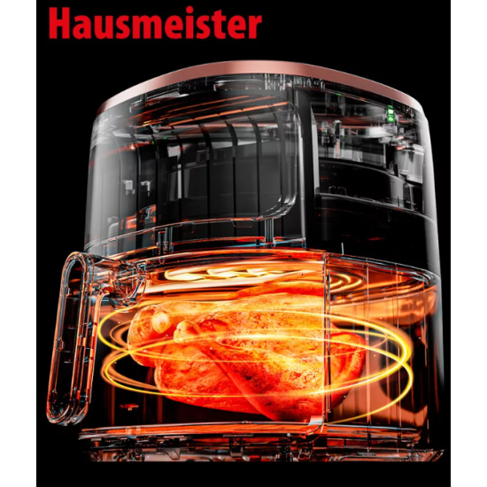 Hausmeister HM6933 bió fritu Air Fryer forrólevegős sütő, 5 l, idő- és hőfok beállítással, olajmentes sütés