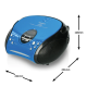 Lenco SCD-24 hordozható sztereó FM rádió CD-lejátszóval kék/fekete