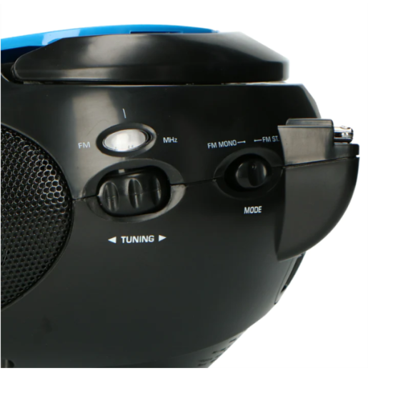 Lenco SCD-24 hordozható sztereó FM rádió CD-lejátszóval kék/fekete