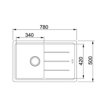 Franke BFG 611 mosogatótálca,kasmír,78x50cm