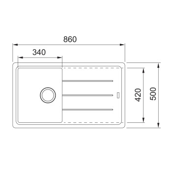Franke BFG 611-86 A mosogatótálca,86x50cm,kasmír