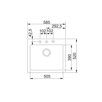 Franke MRG 611 mosogatótálca,szahara,78x50cm