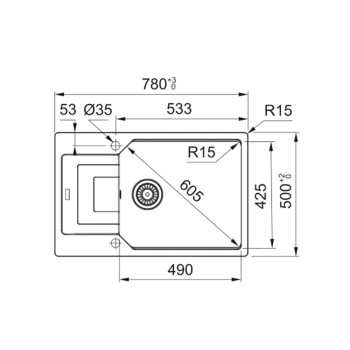 Franke UBG 611-78 XL mosogatótálca,kasmír,78x50cm