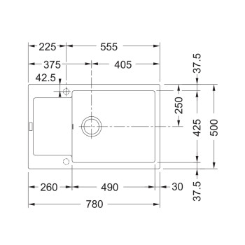 Franke MRG 611-78 XL mosogatótálca,kő-szürke,78x50cm